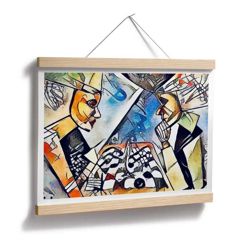 Poster Zamart - Zwei Schachspieler 