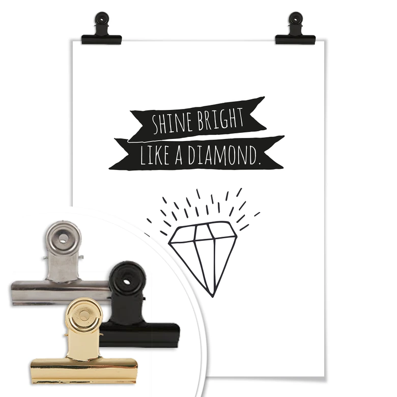 Poster Skina som en diamant 