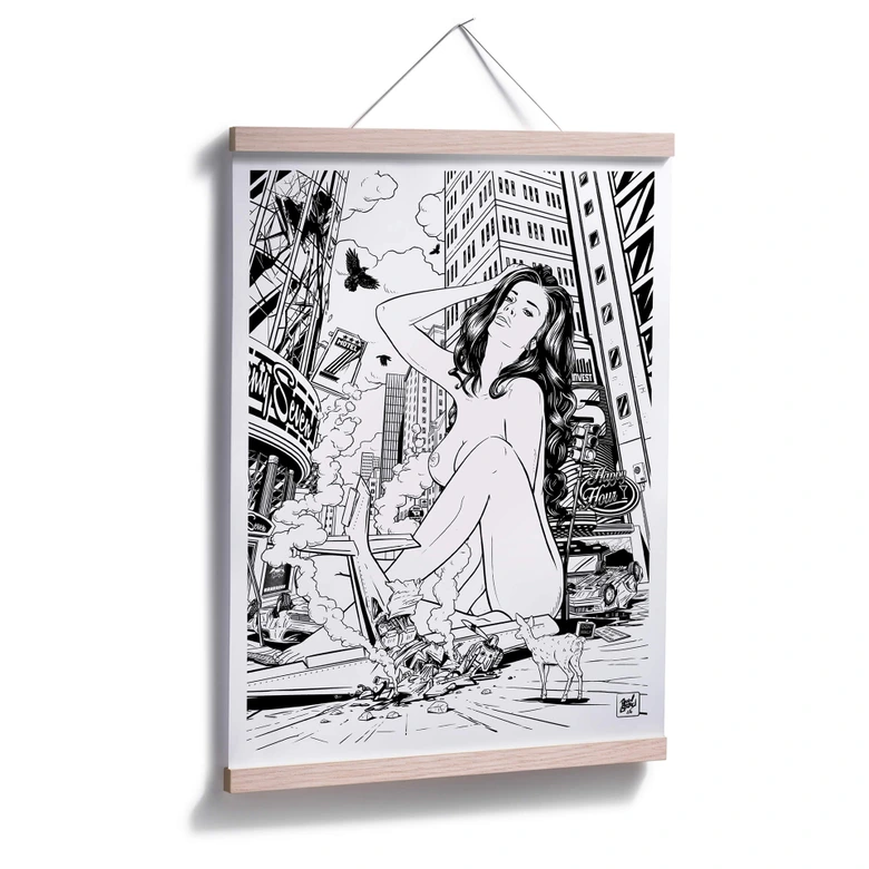 Poster Drawstore - Desaster Pin Up Plane Crash 