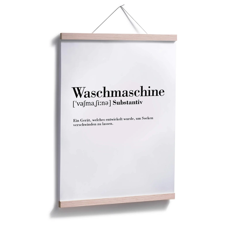 Poster Grammatik - Waschmaschine 
