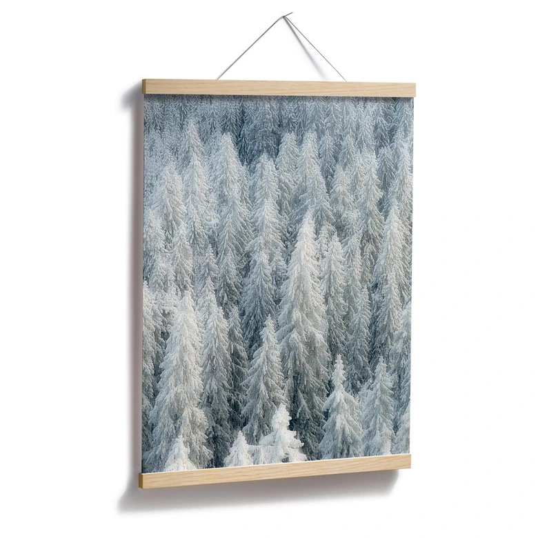 Poster Kalliolahti - Weisser Winter - Hochkant 