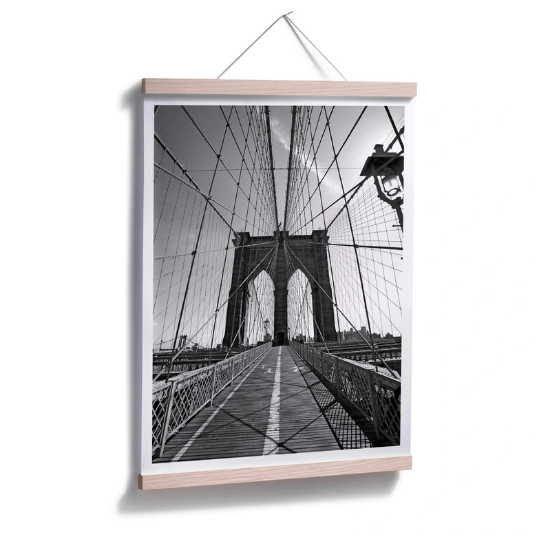Póster Perspectiva del puente de Brooklyn 