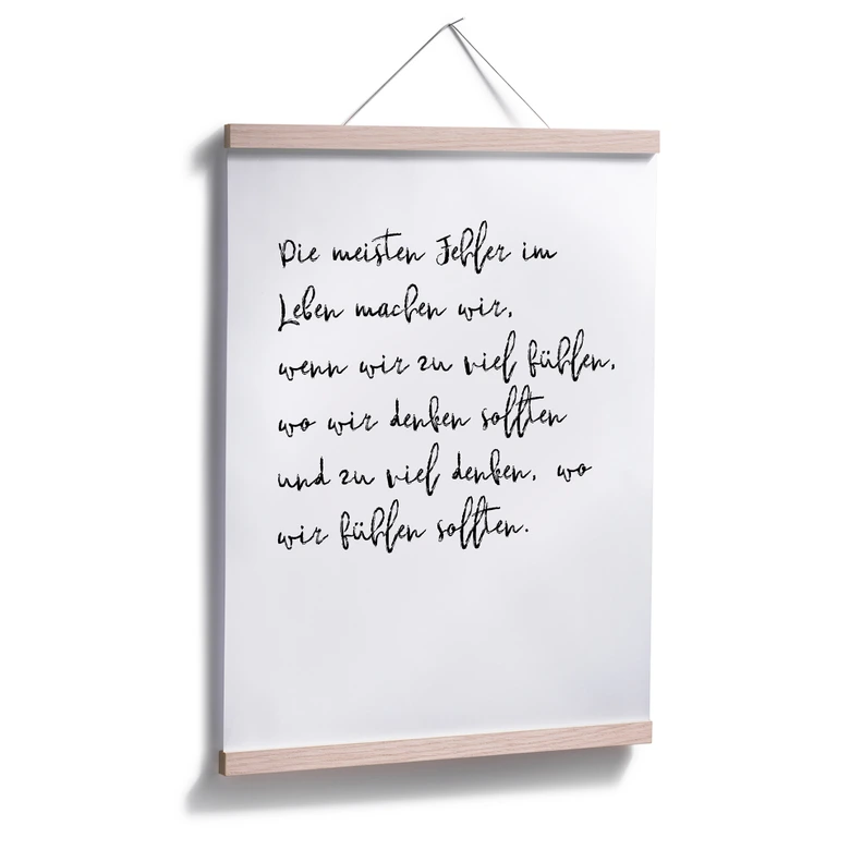 Premiumposter - Die meisten fehler im Leben 