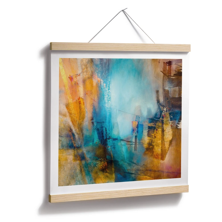 Poster Fernes blaues Licht - Schmucker - Quadratisch 