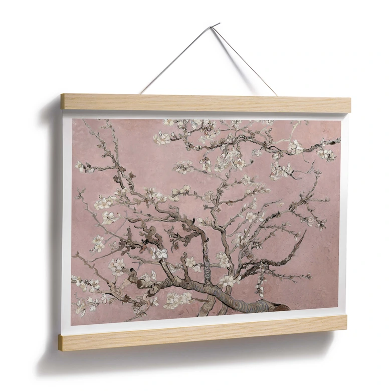 Poster van Gogh - Amandier en fleurs Rosé 
