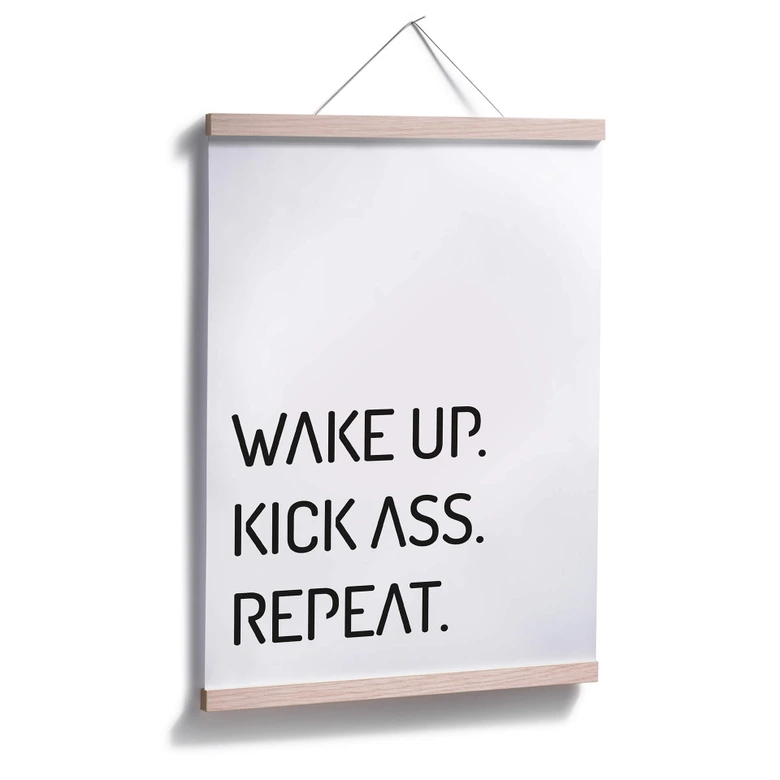 Poster - Wake up kick ass repeat 