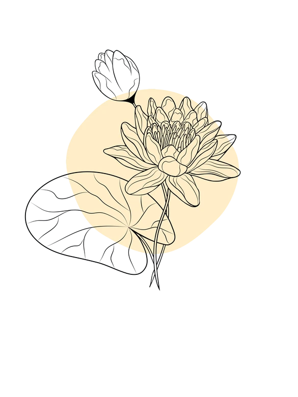 Personalisierbares Poster Monatsblume Juli 