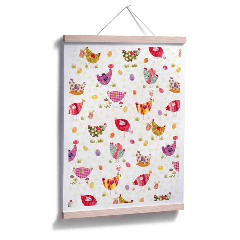 Poster Blanz - Färgglada kycklingar 