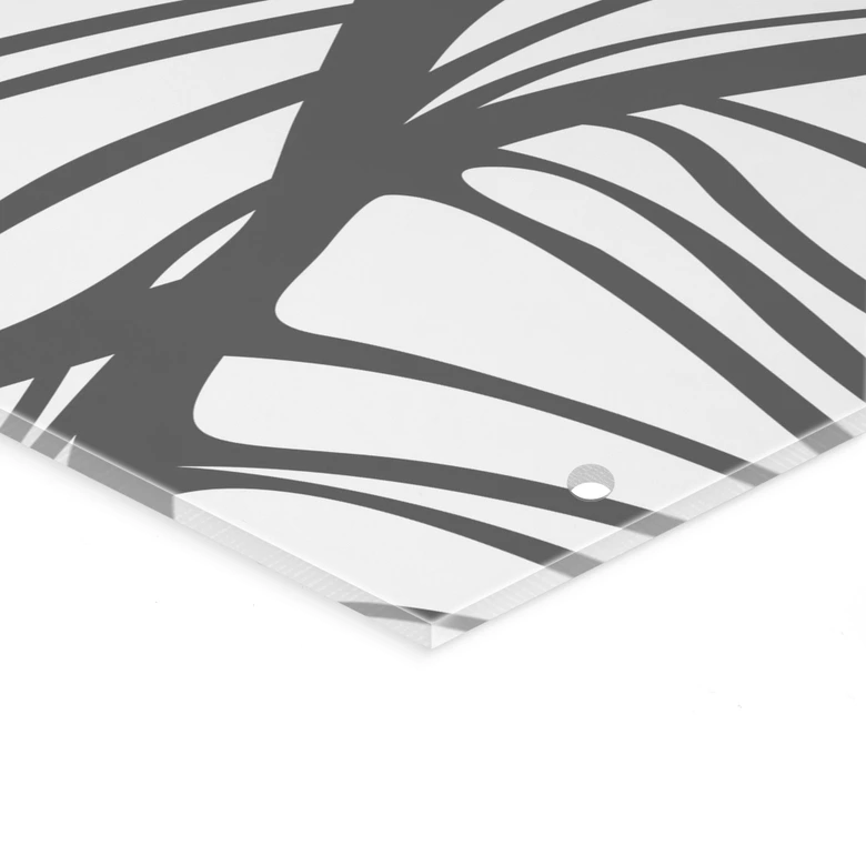 Séparation de pièce, paravent, paravent suspendu Florale Line Art - Feuilles 