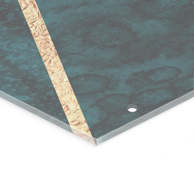 Séparation de pièce, paravent, paravent suspendu bleu pierre précieuse verte - Fredriksson 