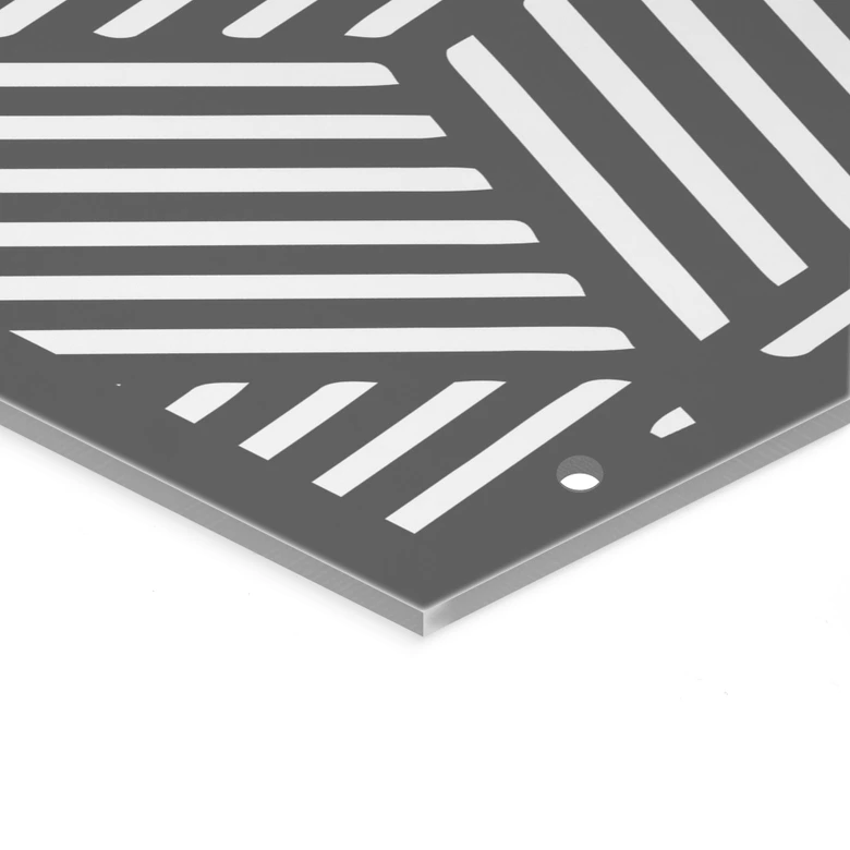 Raumteiler, Paravent, Sichtschutz hängend Geometrisches Muster - Rauten erweiterbar 