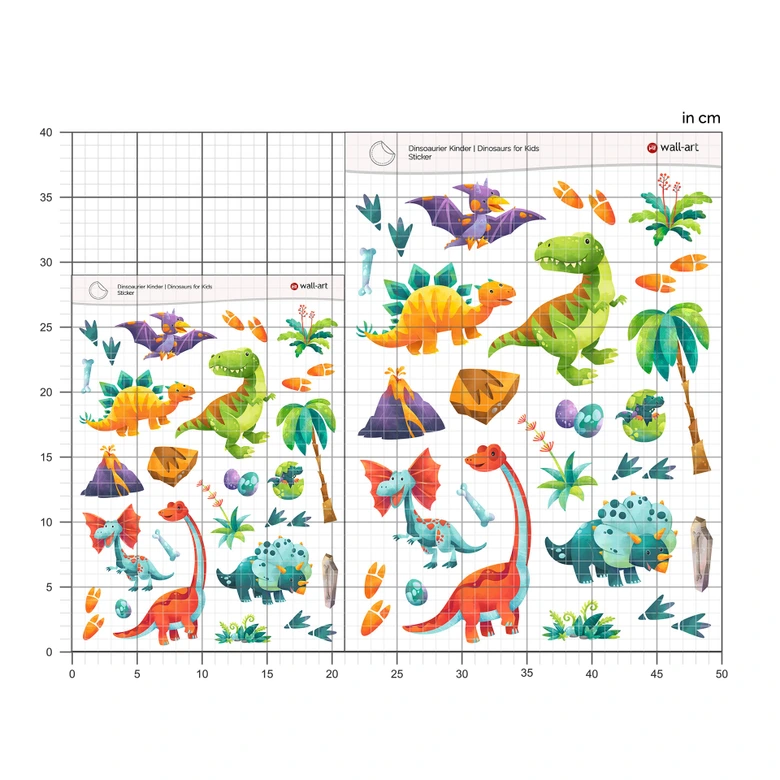 Autocollants Dinos pour enfants 