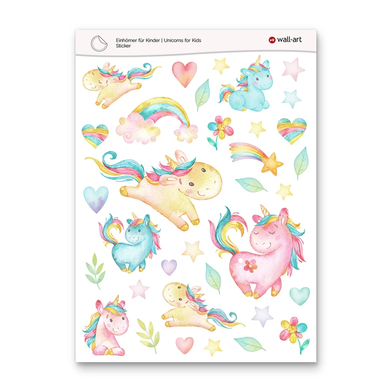 Sticker Einhörner für Kinder 