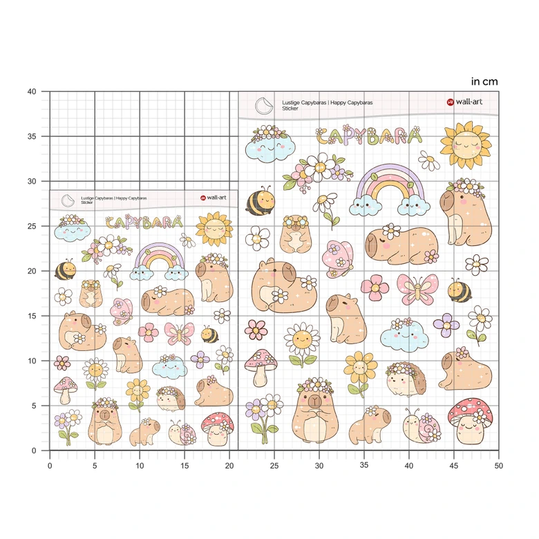 Stickers Funny Capybaras 