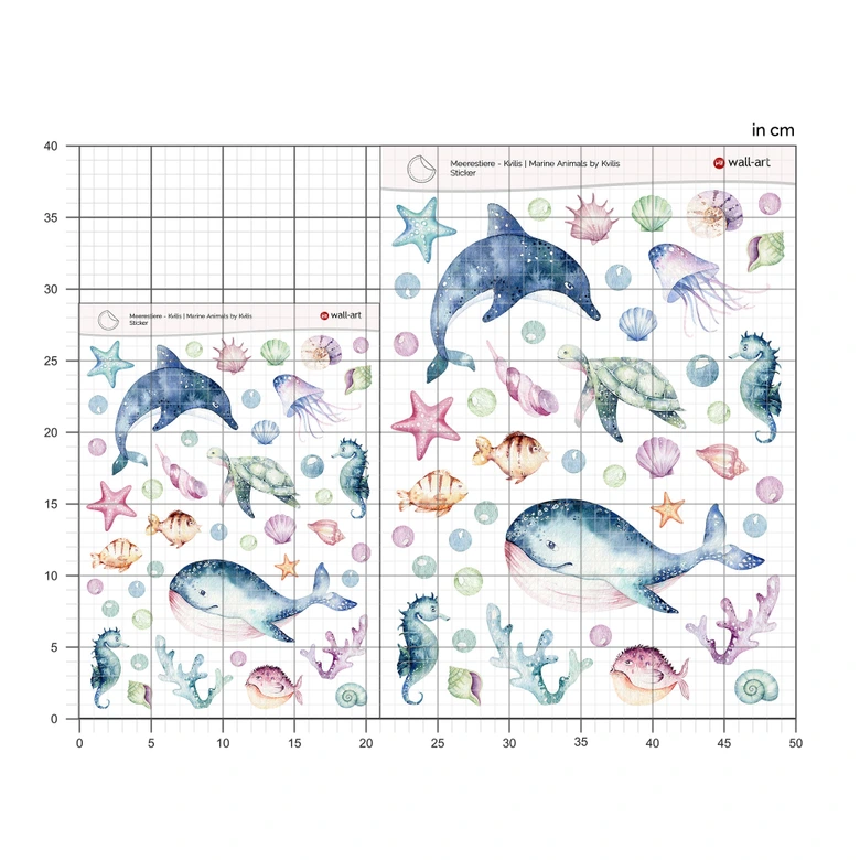 Autocollants animaux marins - Kvilis 