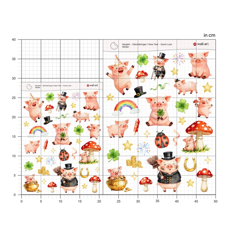 Sticker New Year - Lucky charm 