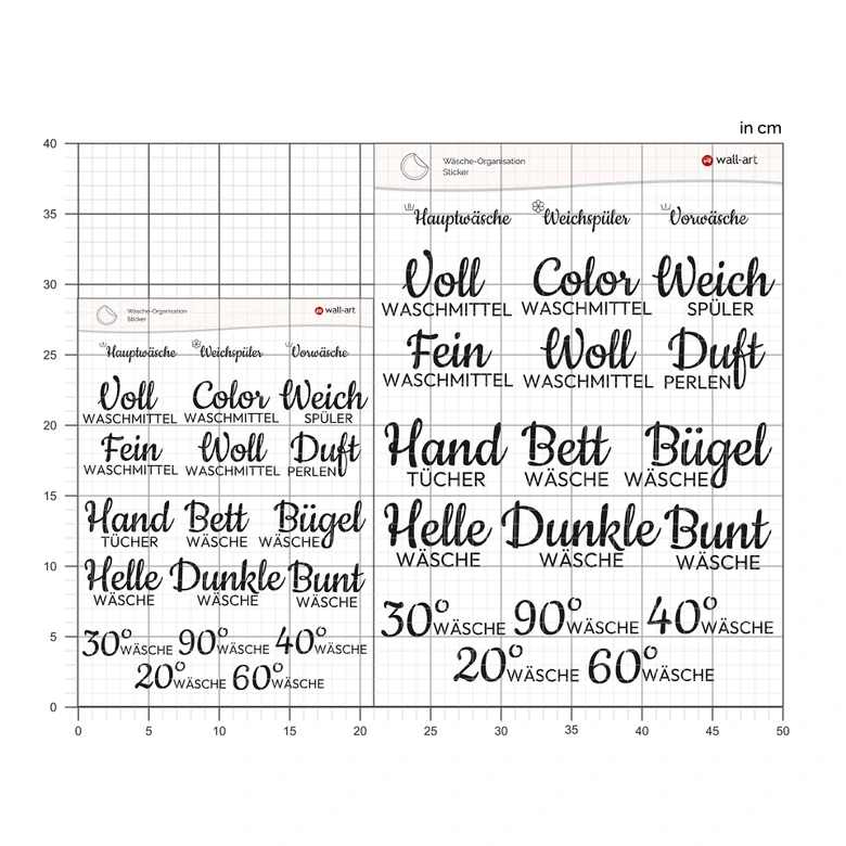 Sticker Wäsche-Organisation 