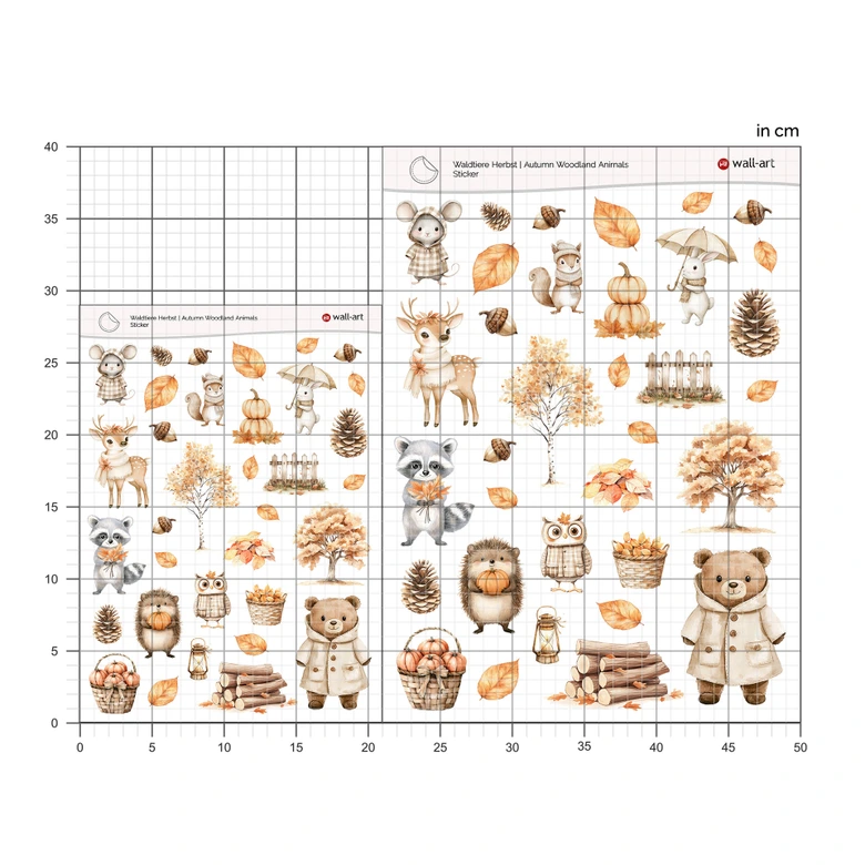 Autocollants animaux de la forêt automne 