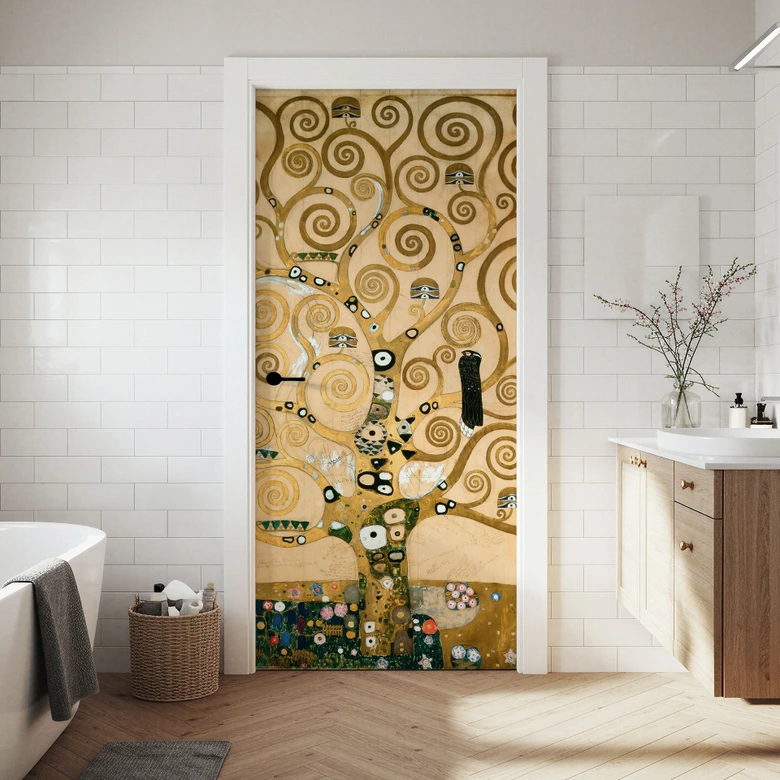 Türfolie Der Lebensbaum - Klimt - Selbstklebende Türdeko 