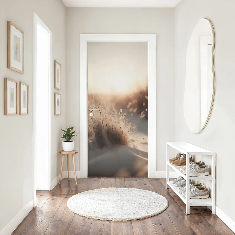 Door film sunset over the dunes - Treechild - Self-adhesive door decoration 