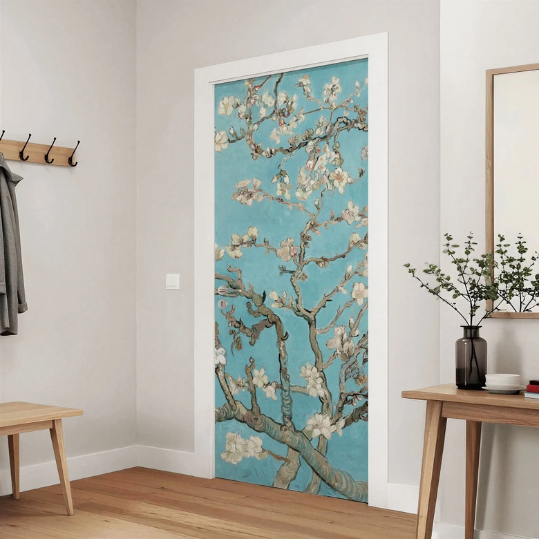 Almond blossom door foil - van Gogh - Self-adhesive door decoration 