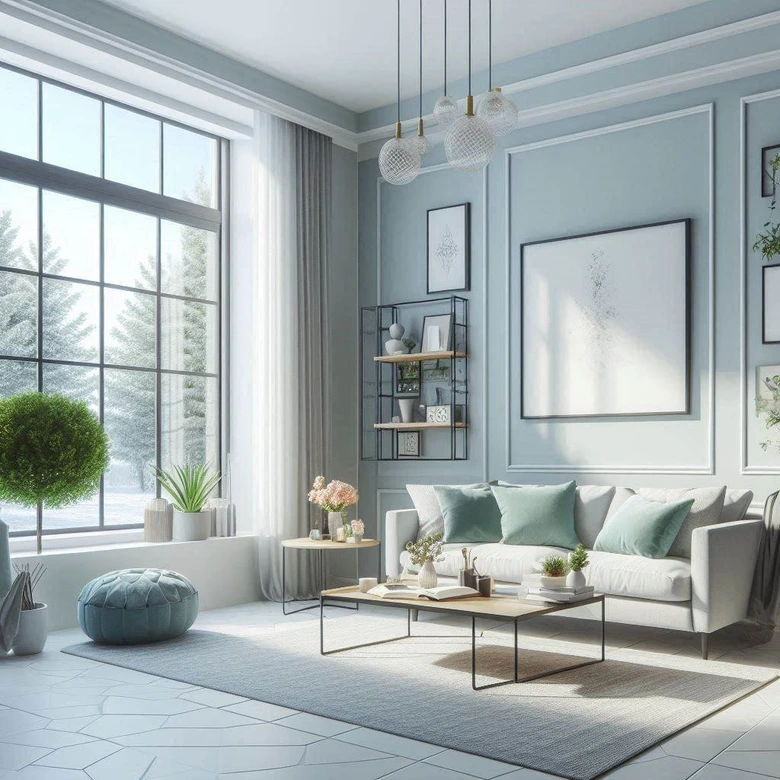 Pintura interior azul semimate I Ice Bonbon | con efecto calmante | THE COLOR KITCHEN 