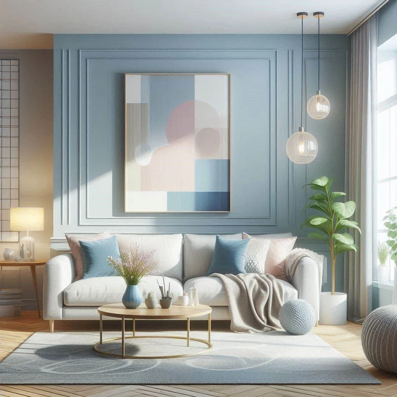Peinture murale bleu soie mat - THE COLOR KITCHEN Soft Sky 