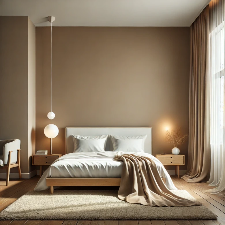 Braun Wandfarbe seidenmatt I Latte Macchhiato | behagliche und ruhige Raumatmosphäre schaffend| THE COLOR KITCHEN 