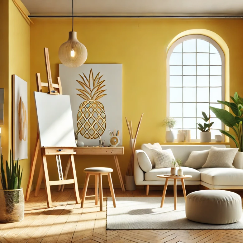 Gelb Wandfarbe seidenmatt I Playful Pineapple | belebende Wirkung | THE COLOR KITCHEN 