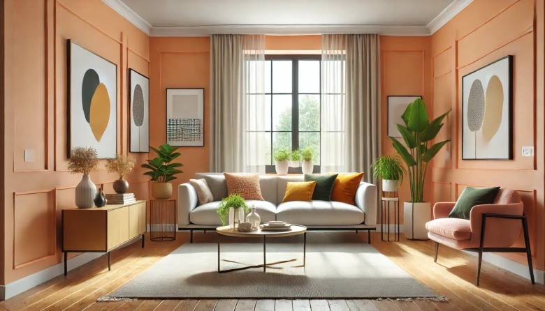 Orange Väggfärg halvmatt I Pure Papaya | energiskt inspirerande | THE COLOR KITCHEN 