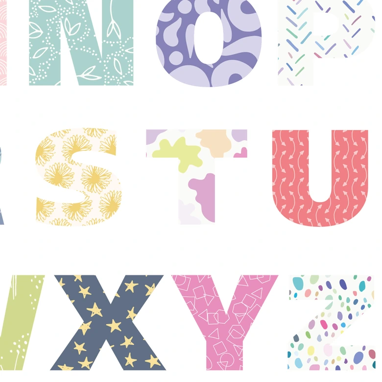 Wandtattoo Alphabet Muster Mix 