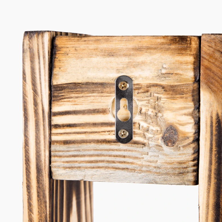 Wand Flaschenregal aus Kiefernholz - 14x110 cm 