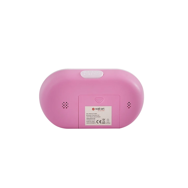 Kinderuhr Tischuhr mit Wecker und Timer-Funktion, Einhorn rosa, 16x9,5 cm 