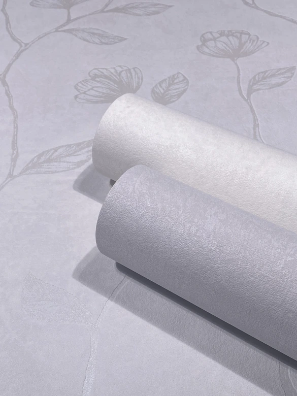 Papier peint intissé blanc motifs floraux pour salon chambre cuisine papier peint marburg 