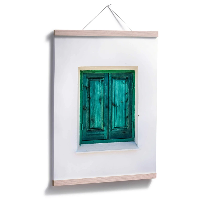 Poster Das türkise Fenster 
