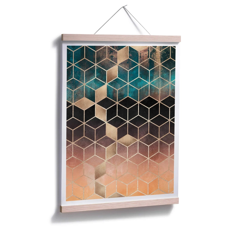 Poster Fredriksson - Goldgrüne Geometrie 