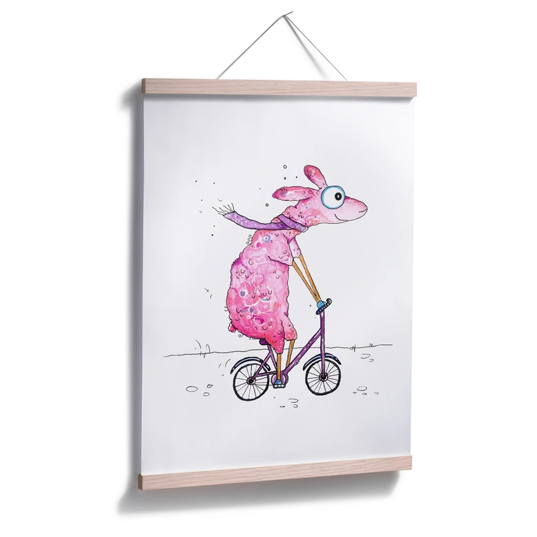 Poster Hagenmeyer - Lama op de Fiets 