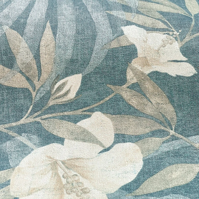 A.S. Création Vliestapete Cuba Blumentapete floral beige, blau 