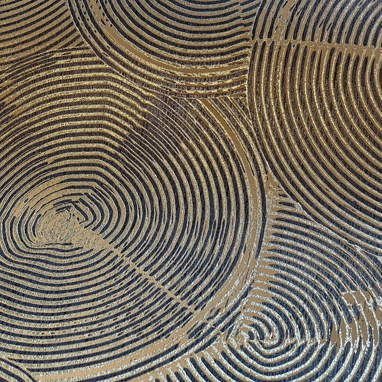 Design Tapete Gold Schwarz Luxus Vliestapete Kreise Metropolitan Stories Wohnzimmer von A.S. Création 