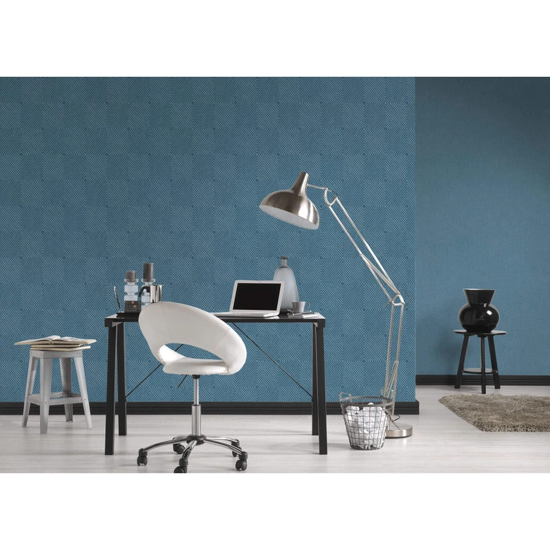 Livingwalls papier peint intissé Metropolitan Stories papier peint Nils Olsson Copenhague bleu;métallisé 