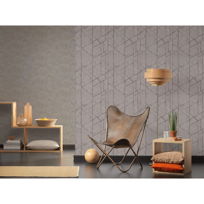 Livingwalls papier peint intissé Metropolitan Stories papier peint Francesca Milan gris;métallisé 