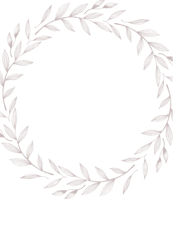 Fotorahmen Hochzeit Blätteroptik - personalisierbar 