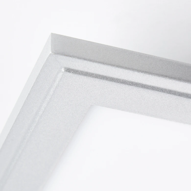 Deckenleuchte Alba, silber, weiß, 39,5 x 39,5 cm, Metall Panel 
