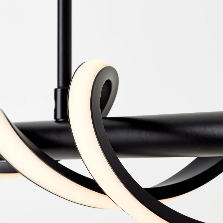 Pendelleuchte Alexander, schwarz, 150 x 75,5 cm, Pendellampe 