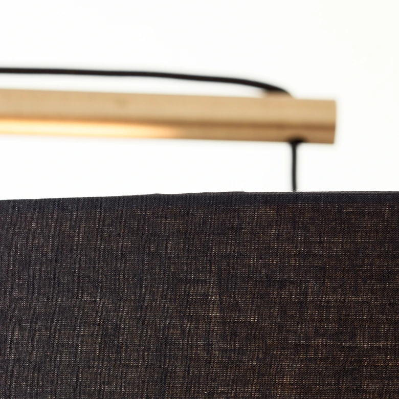 Bogenstandleuchte Alisa, gold, 192,5 x 160 cm, Textil Lampe 