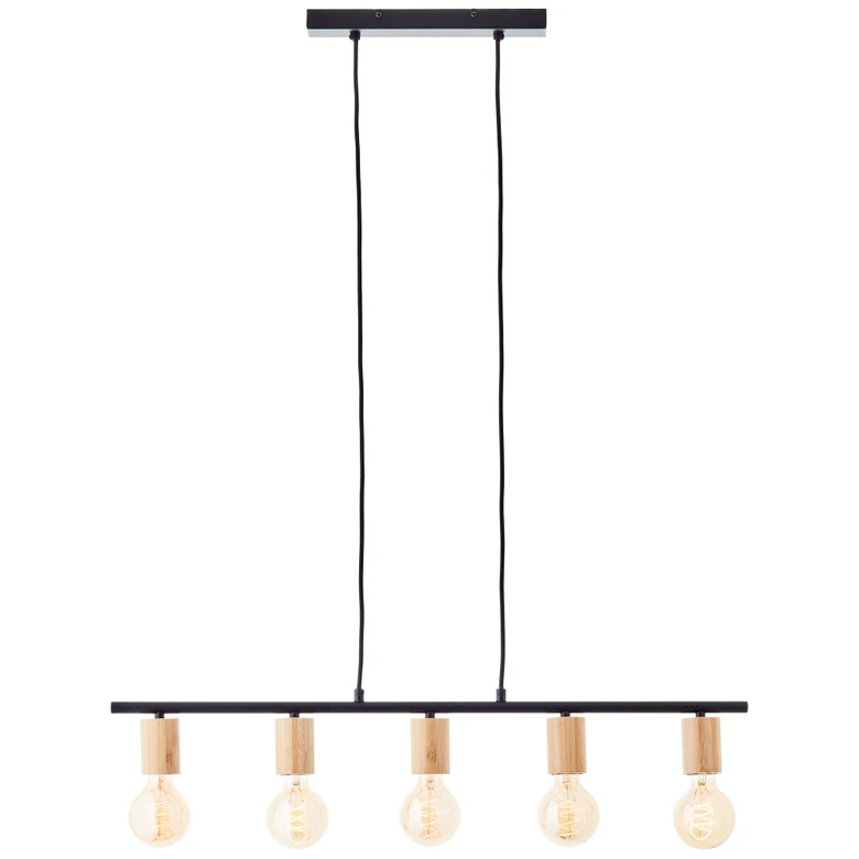 Pendelleuchte Karl, braun, 113 x 80 cm, Holz Pendel-lampe, dimmbar 
