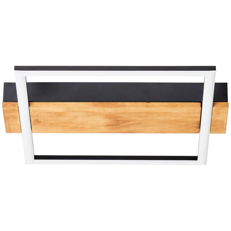 Deckenleuchte Layla, braun, 4,6 x 30 cm, Holz Lampe 