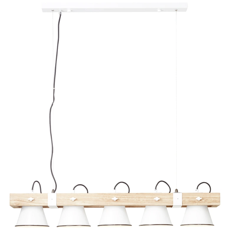Pendelleuchte Maria, beige, 115 x 95 cm, Holz Pendelleuchte 