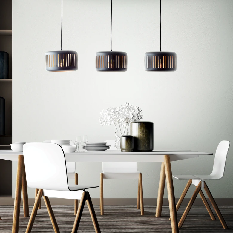 Pendelleuchte Silvio, gold, 120 x 110 cm, Metall Pendellampe, dimmbar 