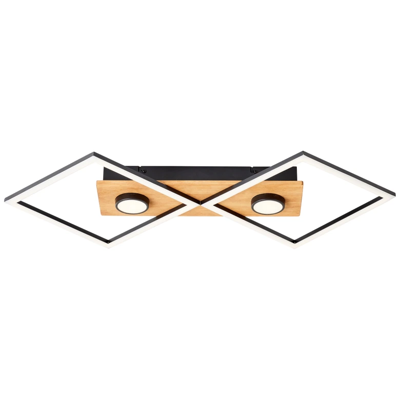 Deckenleuchte Vincent, braun, 70,7 x 35,4 cm, Holz Lampe 